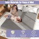 Queen size velvet mattress protector with jacquard design, breathable surface, and non-slip bottom for added comfort.